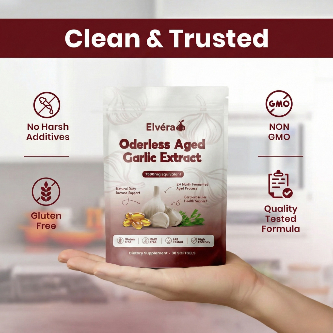 Elvéra | Aged Garlic Extract - 7500mg Odorless Softgels