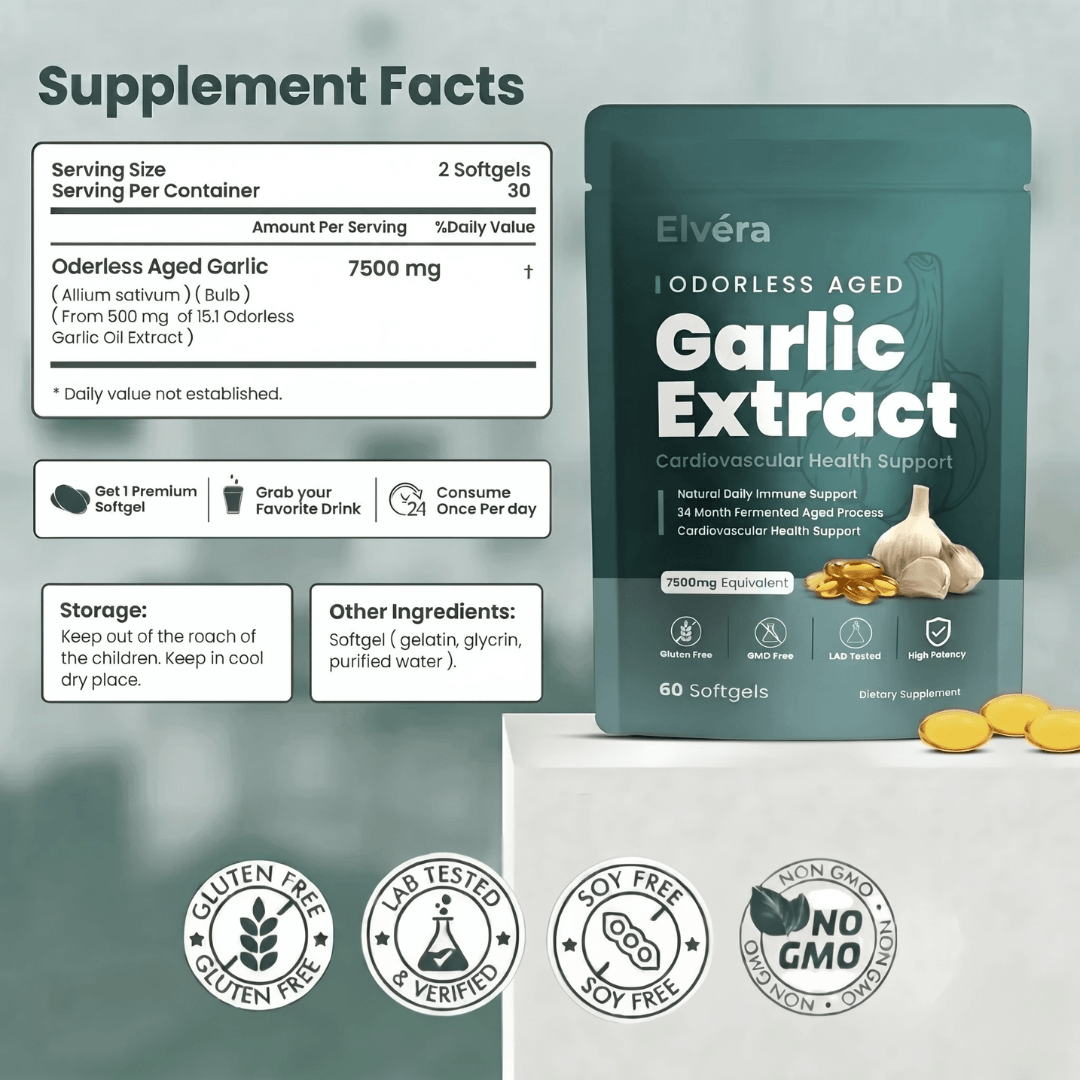 New Elvéra | Odourless Aged Garlic Extract