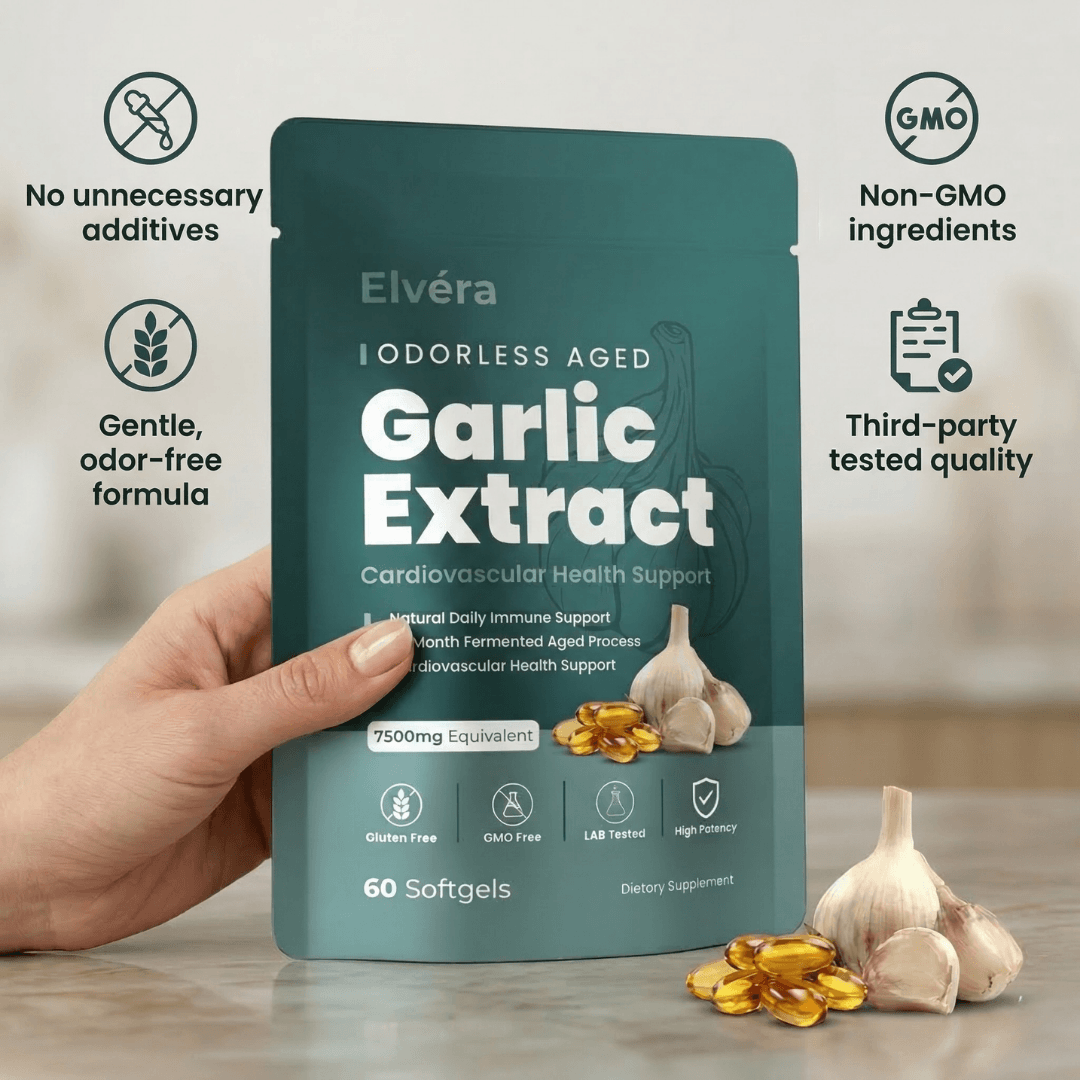 Elvéra | Odourless Aged Garlic Extract - 7500mg Softgels