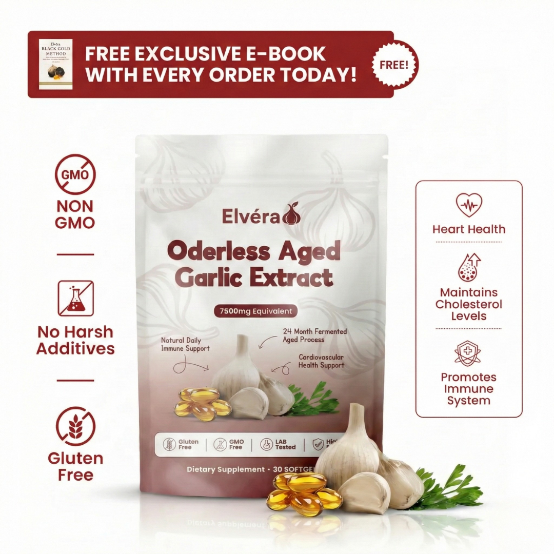 Elvéra | Aged Garlic Extract - 7500mg Odorless Softgels